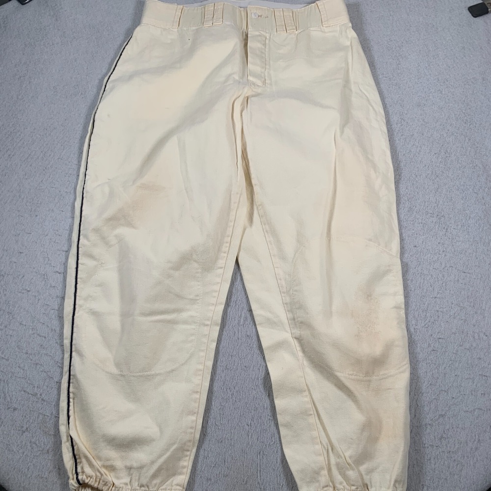 Vintage Mitchell Ness Baseball Pants Mens 32‎ White Cream MLB